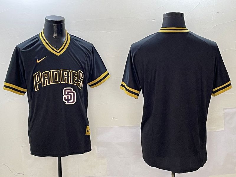 Men San Diego Padres Blank Black Gold Game 2025 Nike MLB Jersey style 5->san diego padres->MLB Jersey